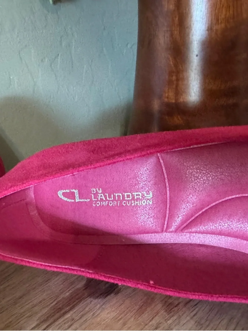Fuchsia Suede Pointed Flats Chic Bow Detail Size 9